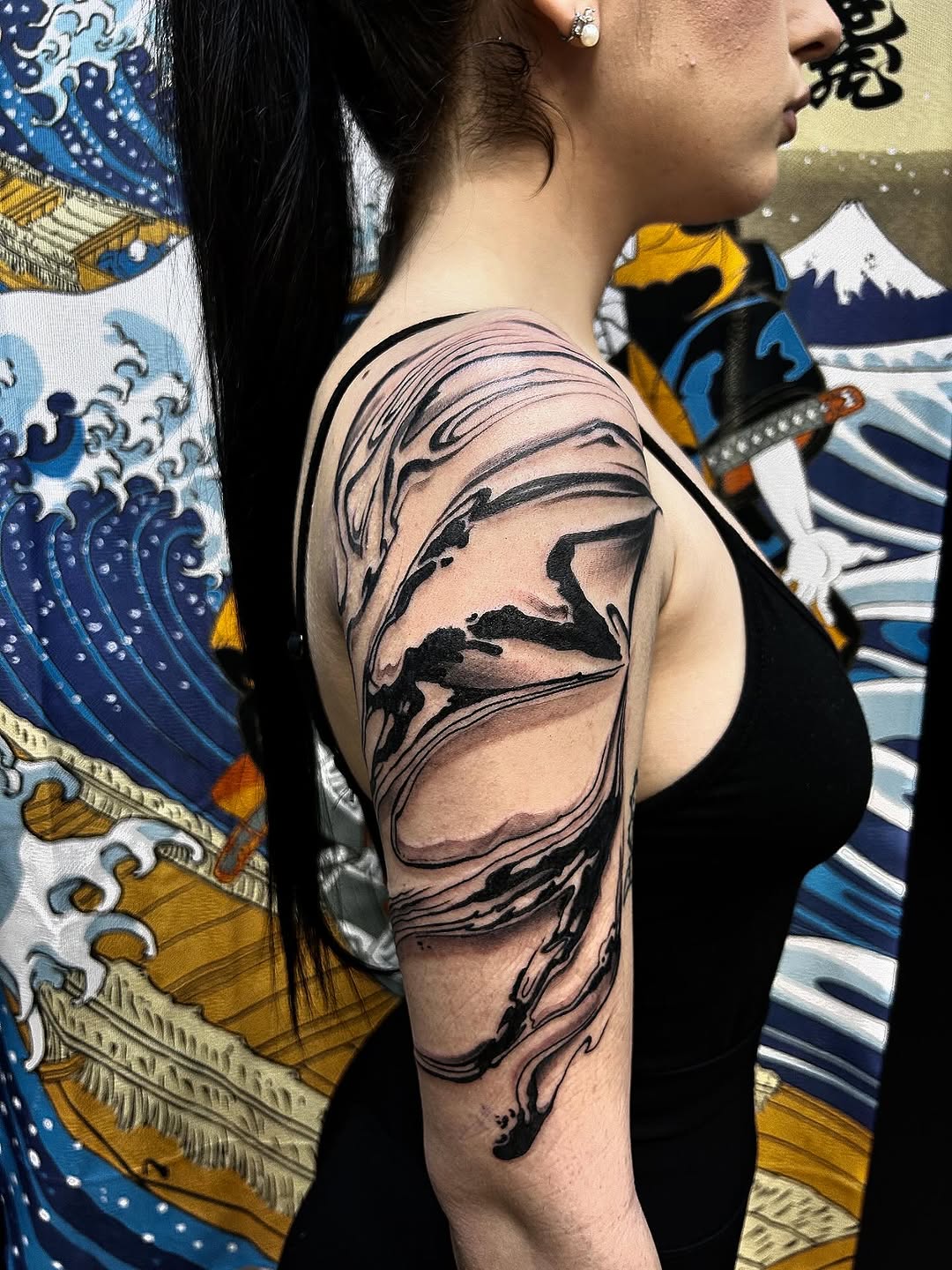 Tattoo by @coma_stein — blackwork, illustrative