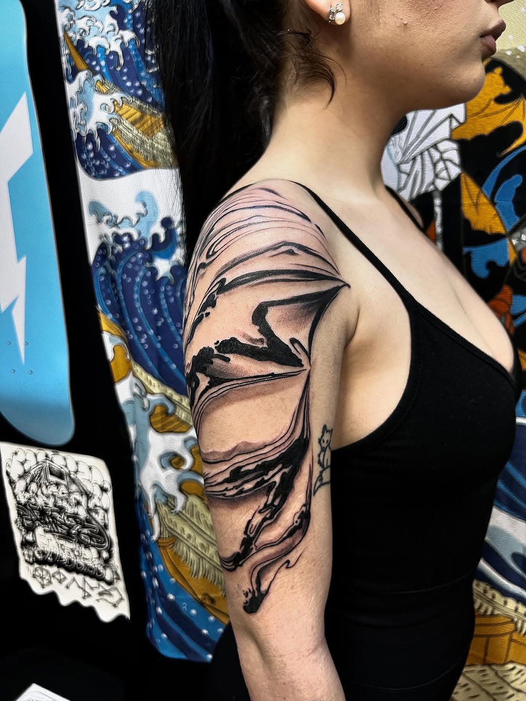 Tattoo by @coma_stein — blackwork, illustrative
