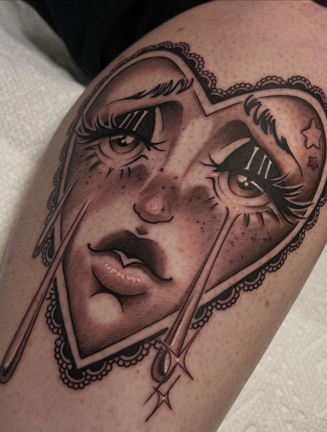 Tattoo by @girlwiththefoxtattoo — black_and_grey, realism