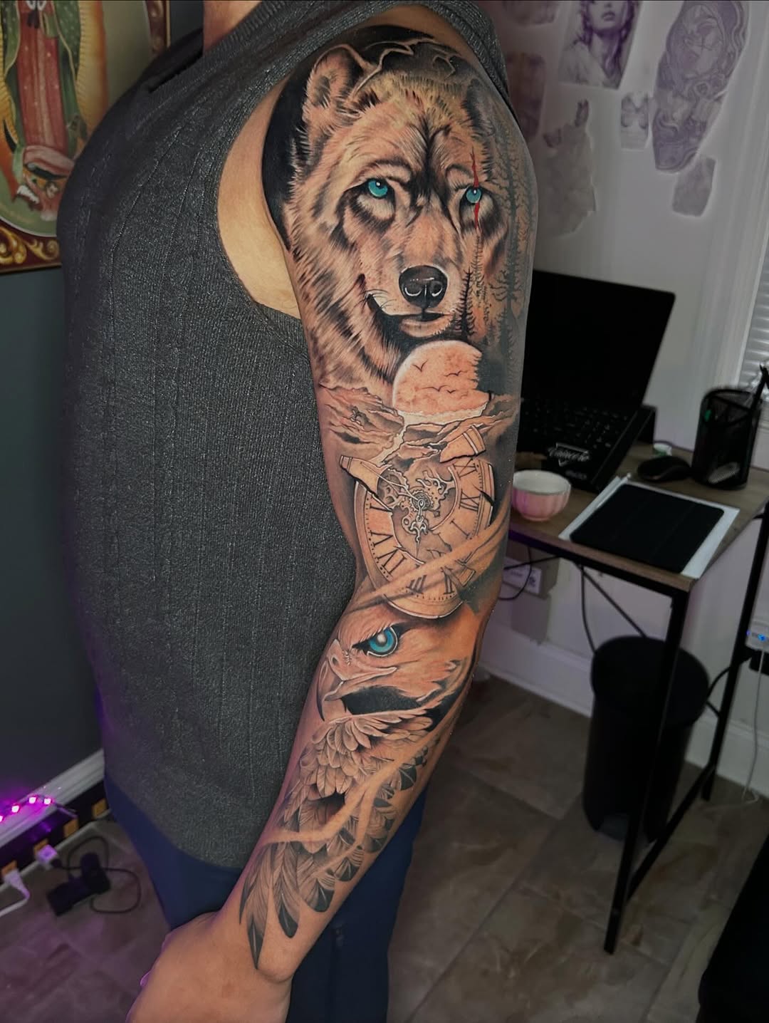 Tattoo by @deniscastrotattoo — realism, black_and_grey