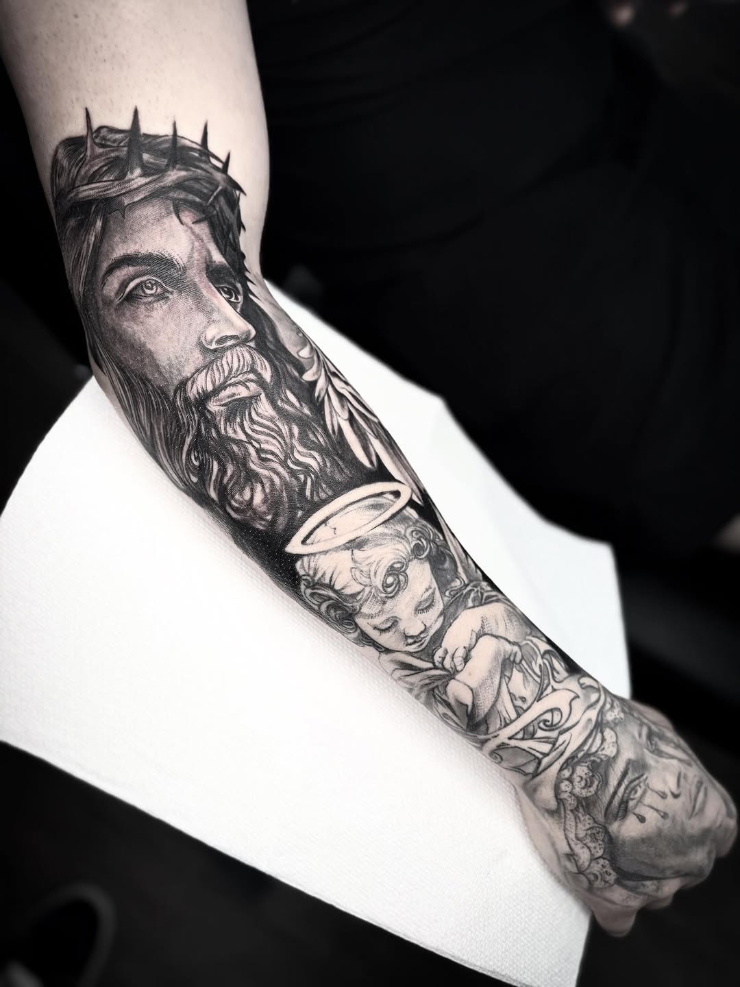 Tattoo by @inkhazmat — realism, black_and_grey