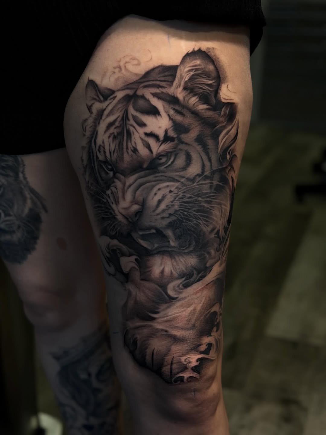 Tattoo by @meretattoos β realism, black_and_grey