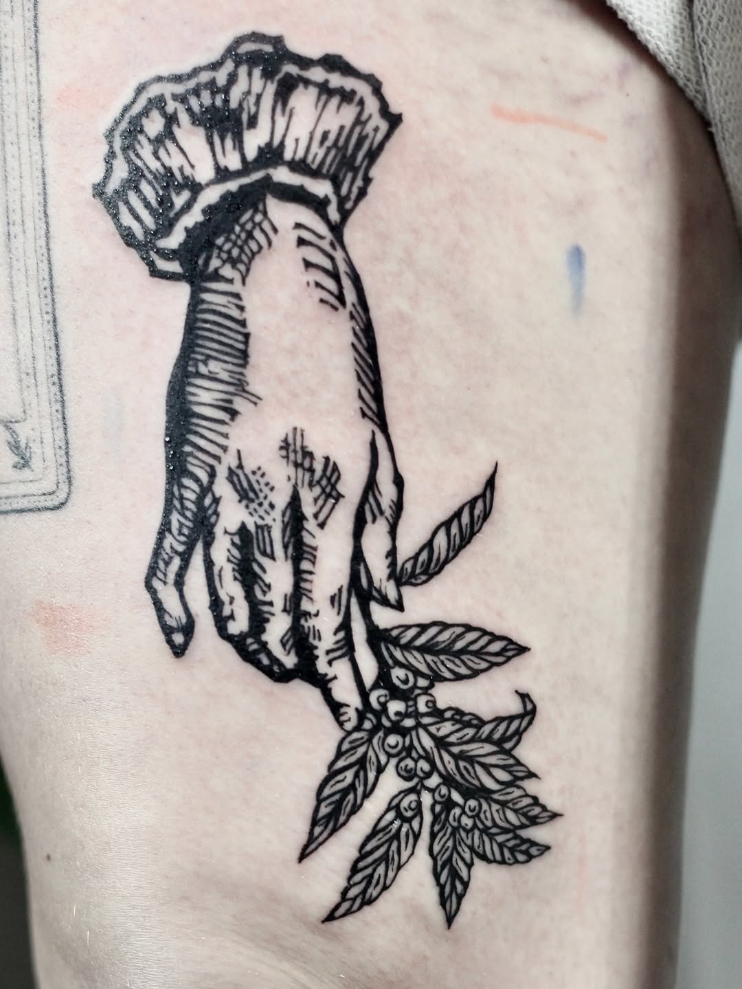 Tattoo by @wren.cavanaugh — illustrative, blackwork