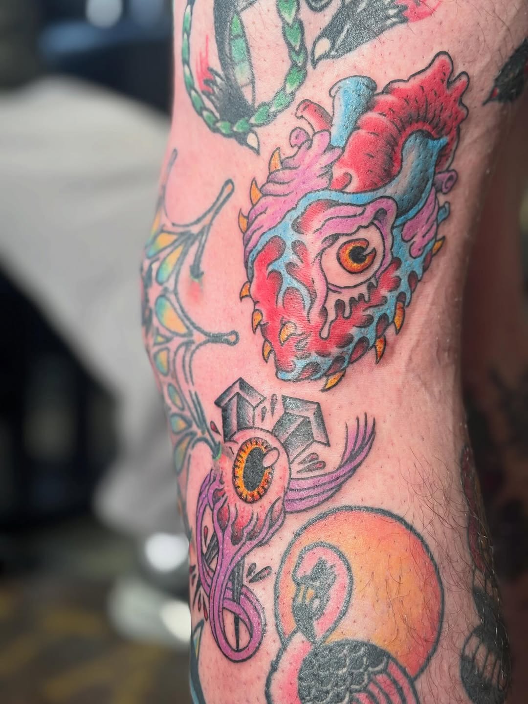 Tattoo by @art.shayyssmith — new_school, trash_polka