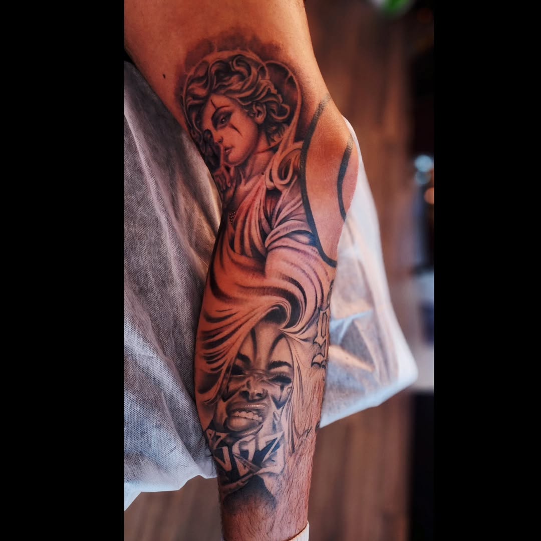 Tattoo by @lukejordan_ink — realism, black_and_grey