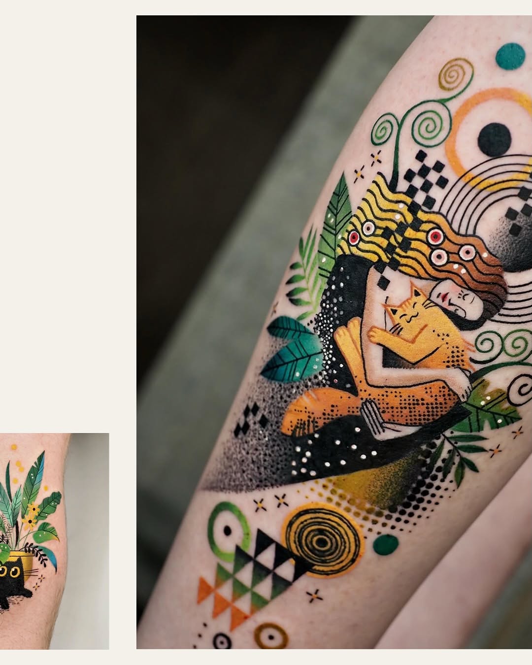 Tattoo by @hen_tattooer — illustrative, geometric