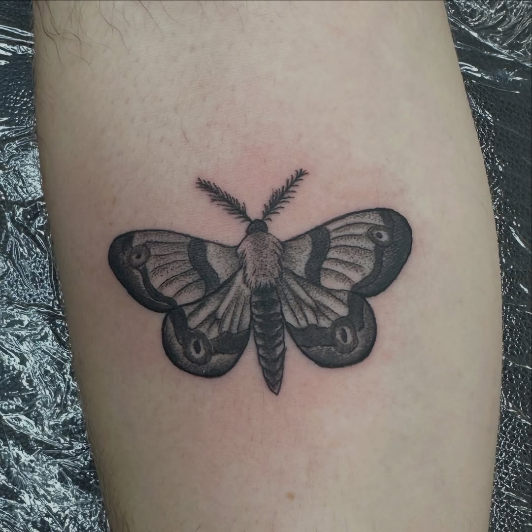 Tattoo by @jbeantat2 — black_and_grey, dotwork