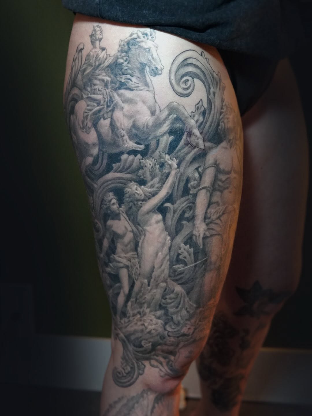 Tattoo by @aileas.ink — realism, black_and_grey