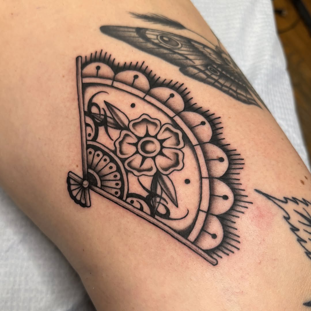 Tattoo by @wolfhazel — american_traditional, black_and_grey