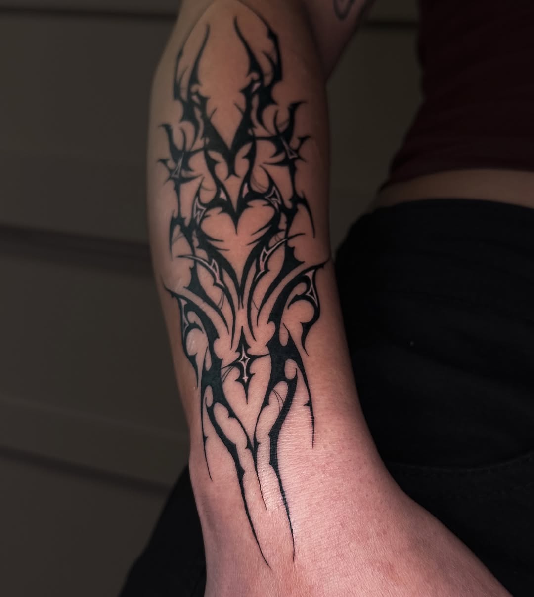 Tattoo by @naviiart — blackwork, tribal