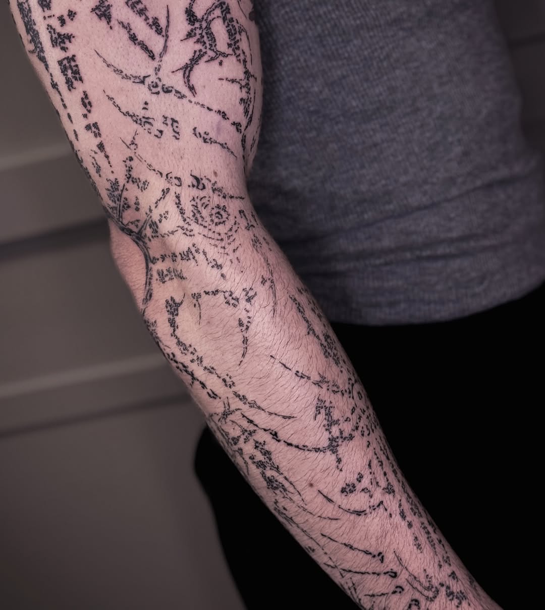 Tattoo by @naviiart — blackwork, lettering_script