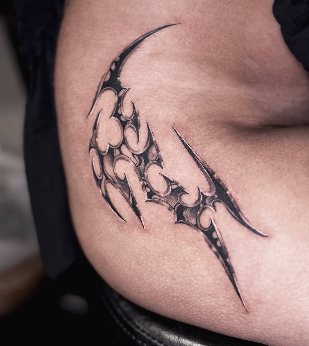 Tattoo by @naviiart — tribal, blackwork