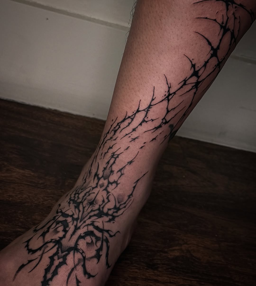 Tattoo by @naviiart — blackwork, ornamental