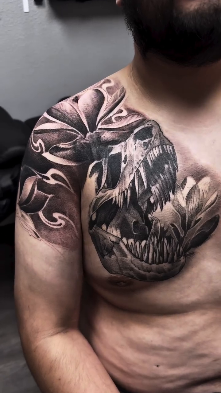 Tattoo by @redeemedkingtattoos โ black_and_grey, realism