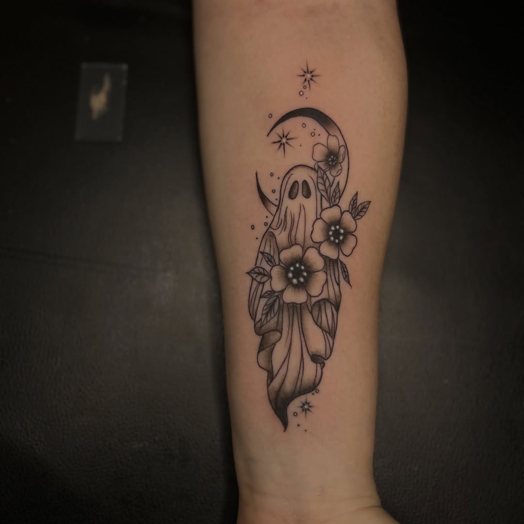 Tattoo by @hawkins.mirrandaa — fine_line, black_and_grey