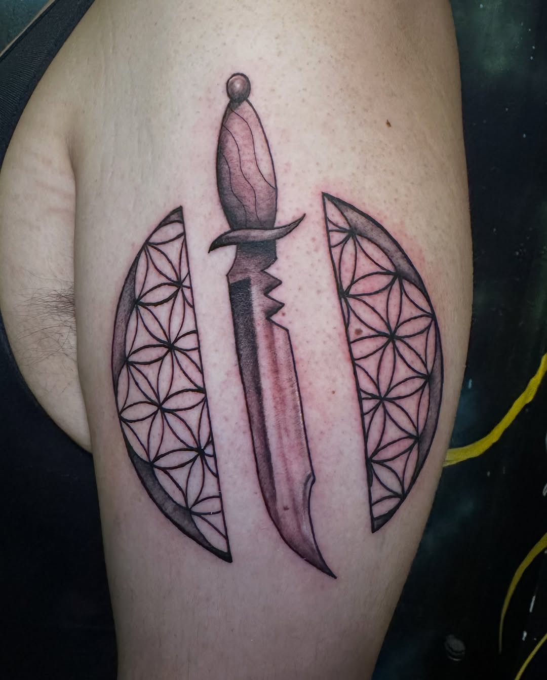 Tattoo by @alexanderhaber — black_and_grey, geometric