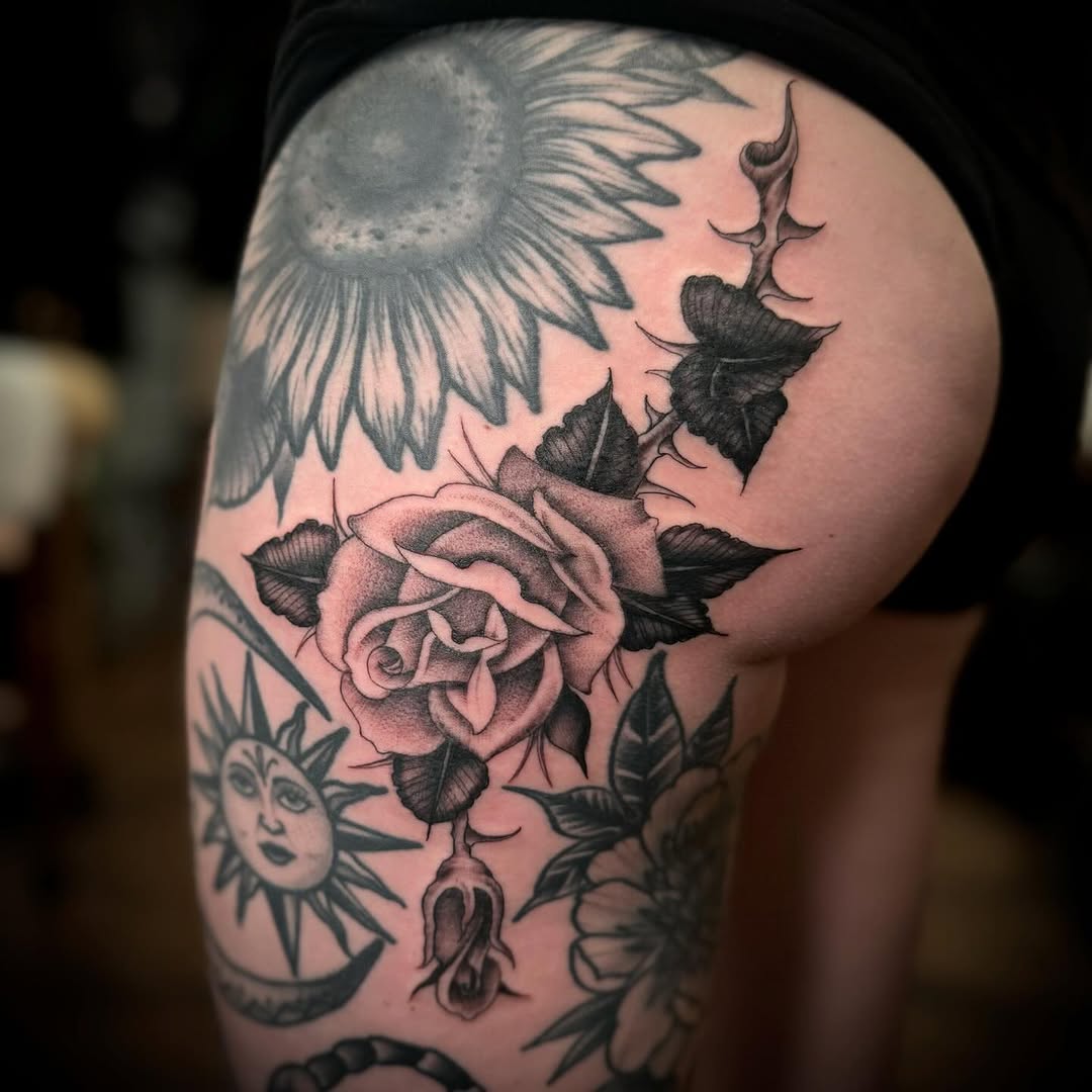 Tattoo by @troymorttattooer — black_and_grey, realism