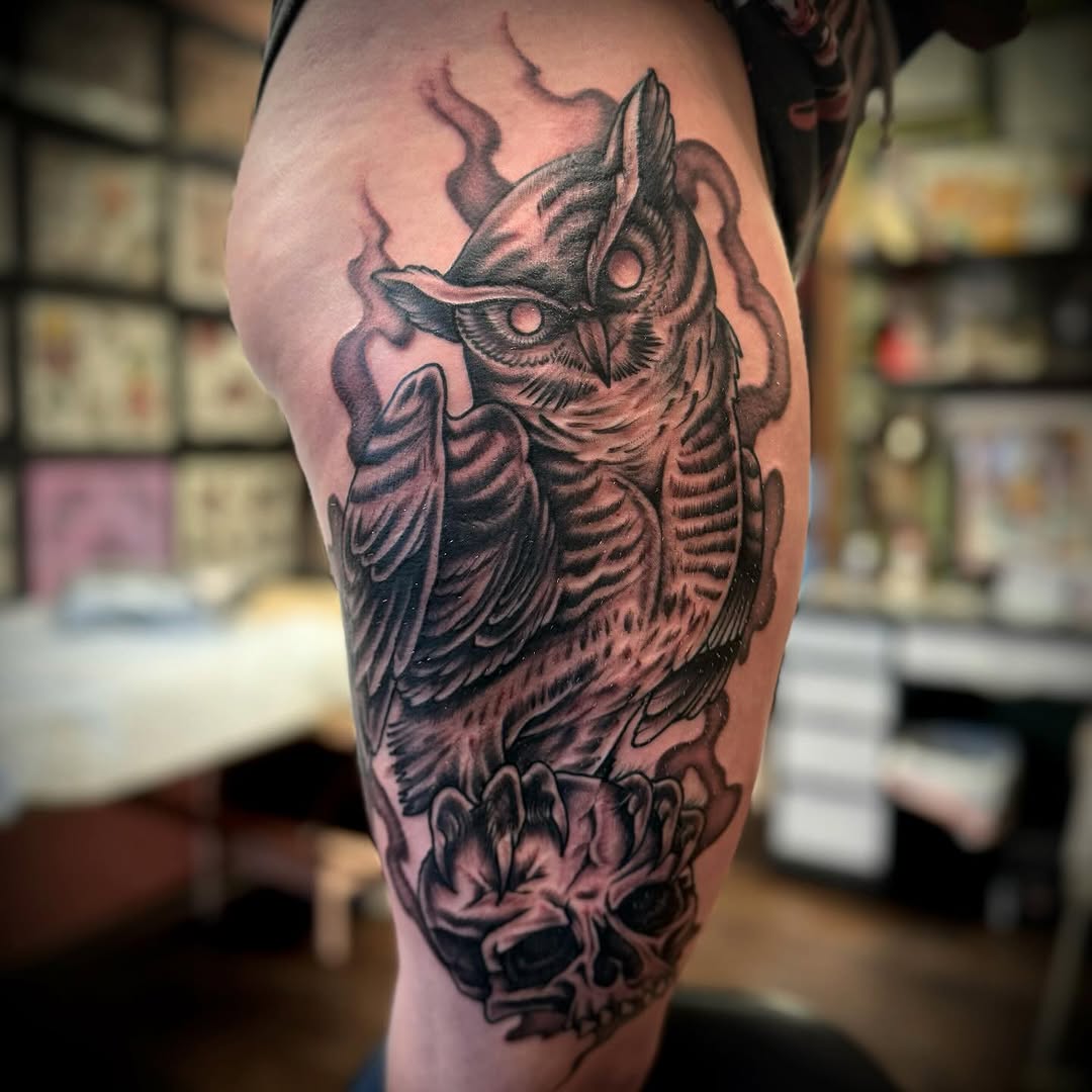 Tattoo by @troymorttattooer — black_and_grey, realism