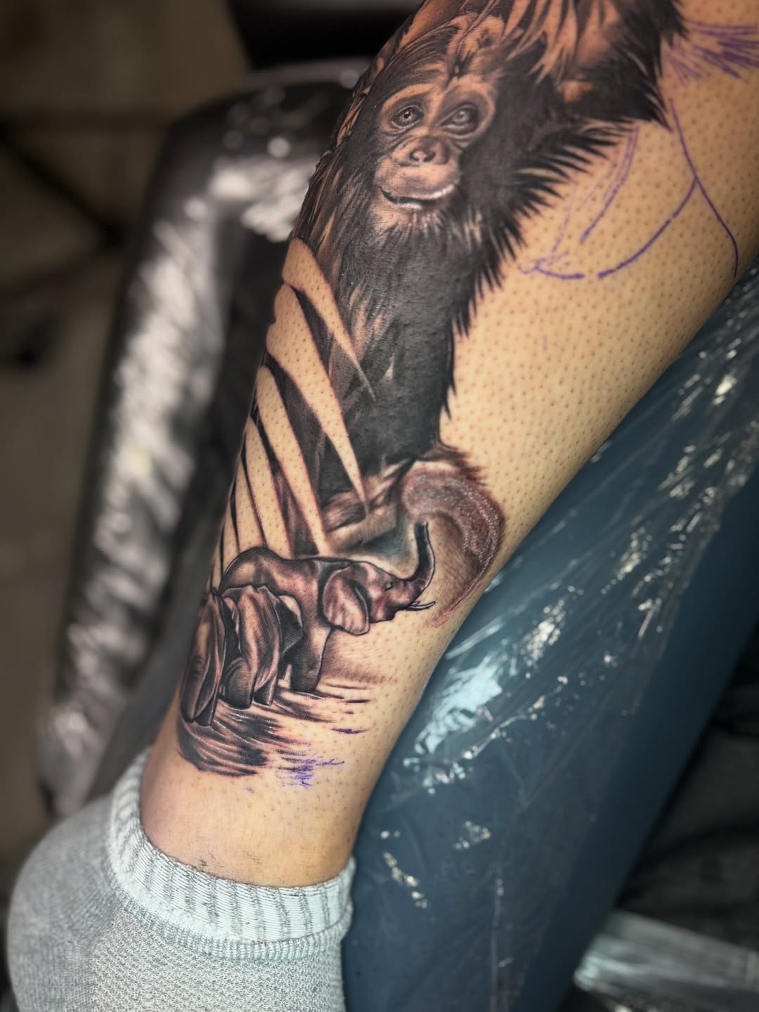 Tattoo by @cofaxtattoos — realism, black_and_grey