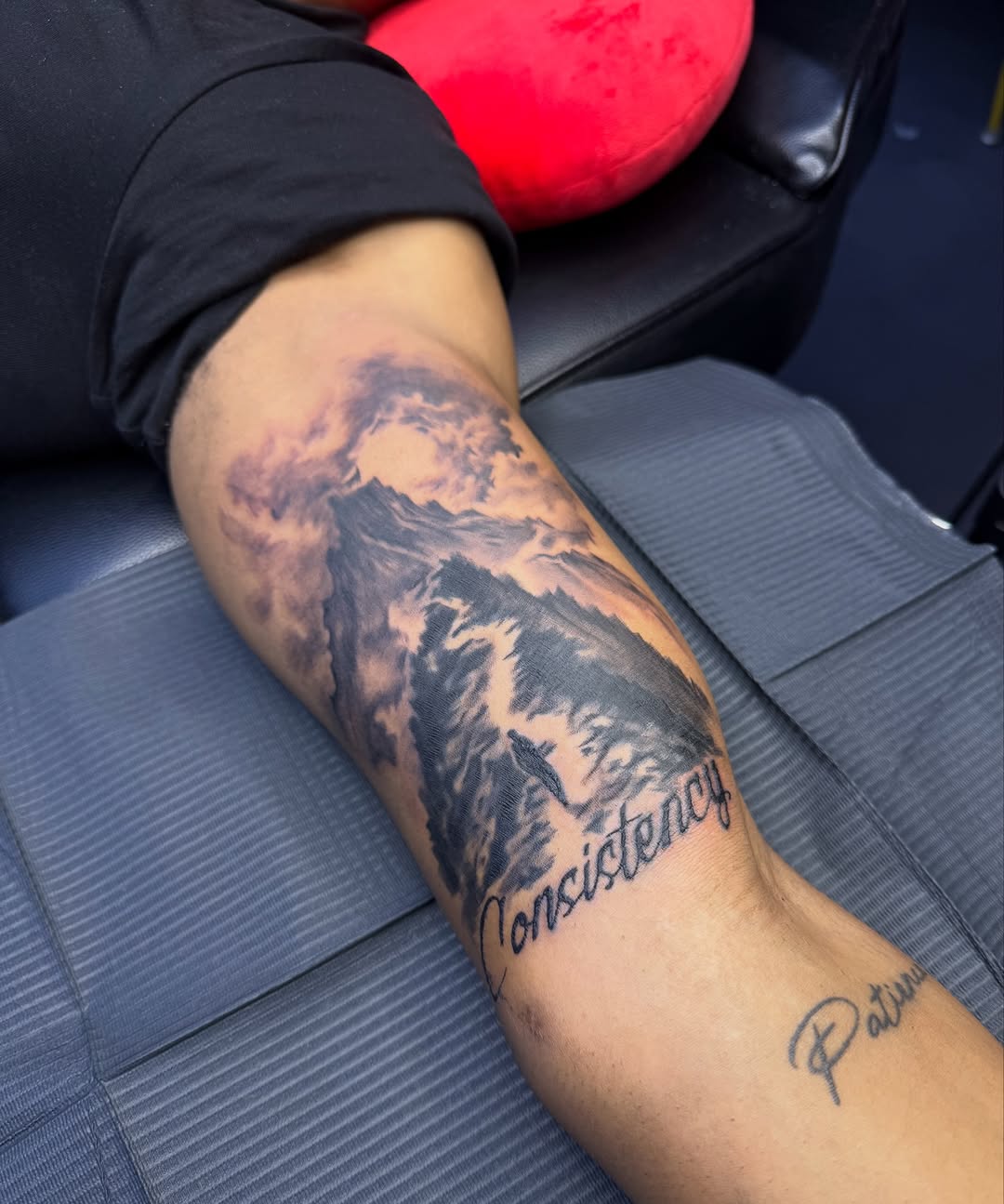 Tattoo by @inkwjuju — realism, lettering_script