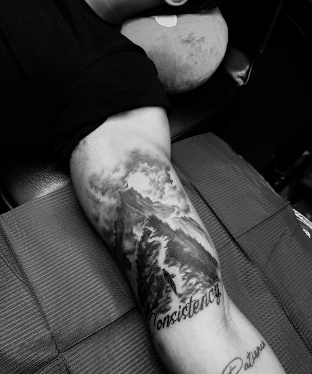 Tattoo by @inkwjuju — realism, lettering_script