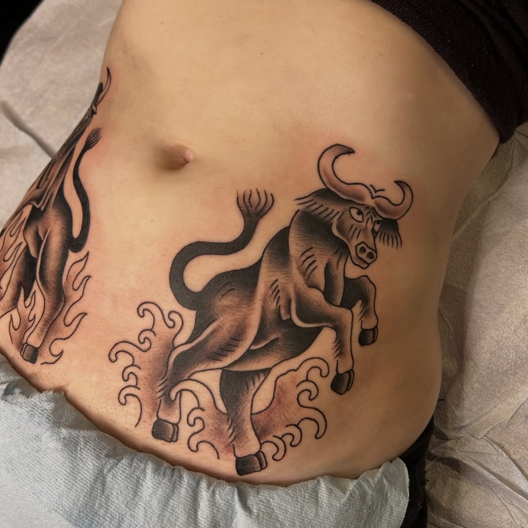 Tattoo by @rubyparkertattoos — american_traditional, black_and_grey