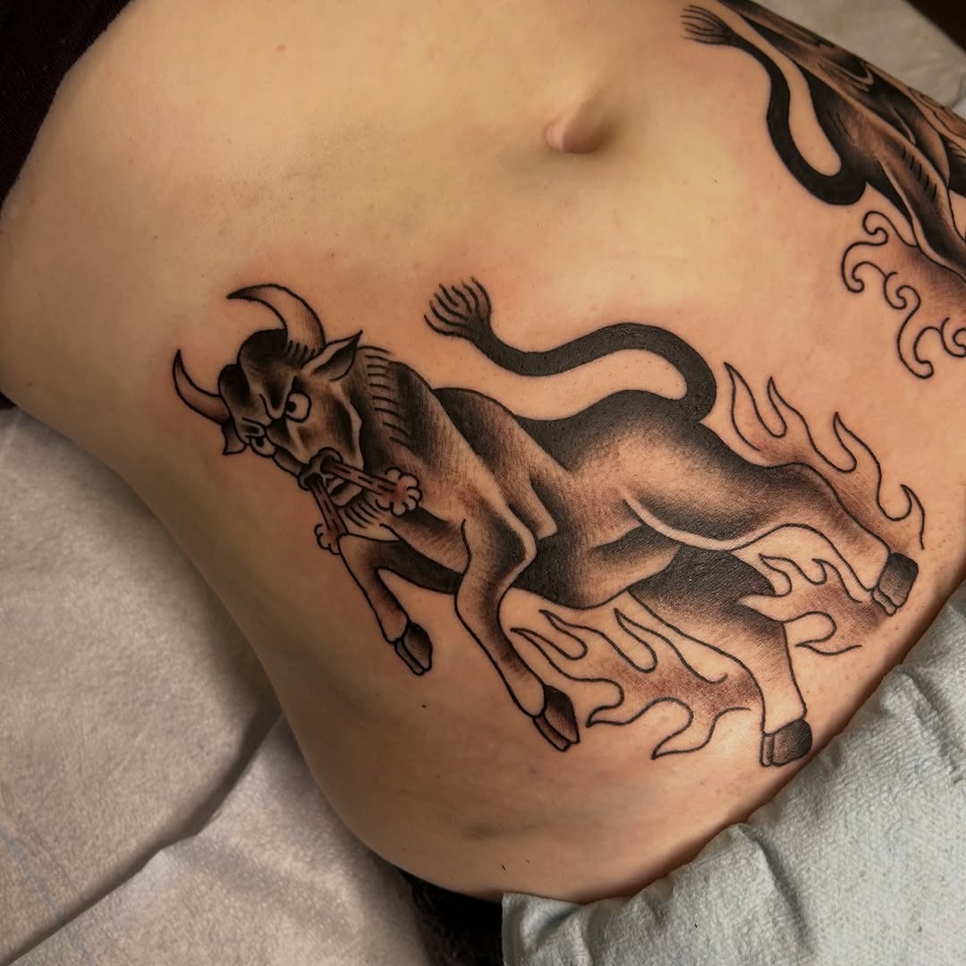 Tattoo by @rubyparkertattoos — american_traditional, black_and_grey