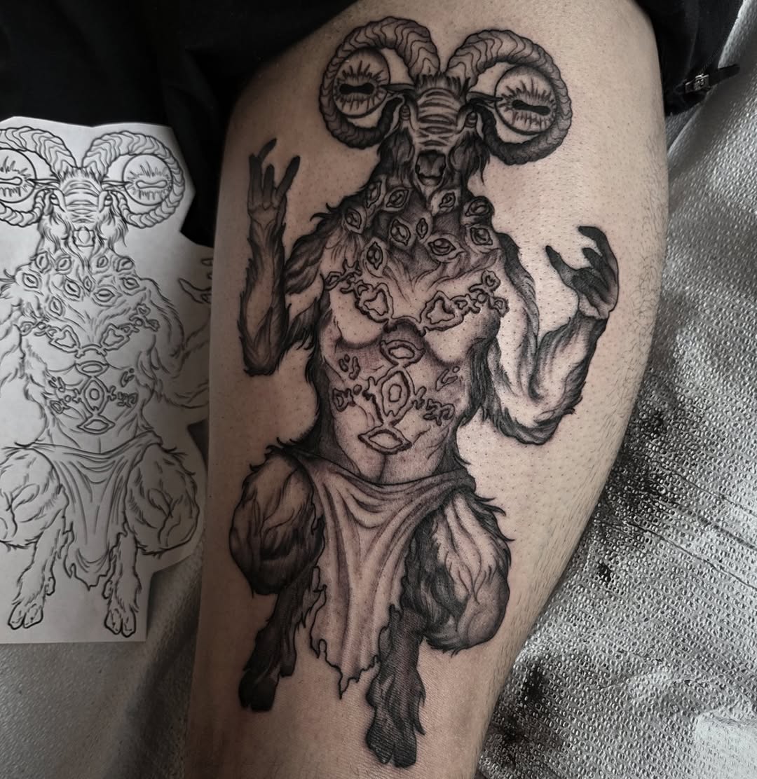Tattoo by @nine.crows โ dark_realism, illustrative
