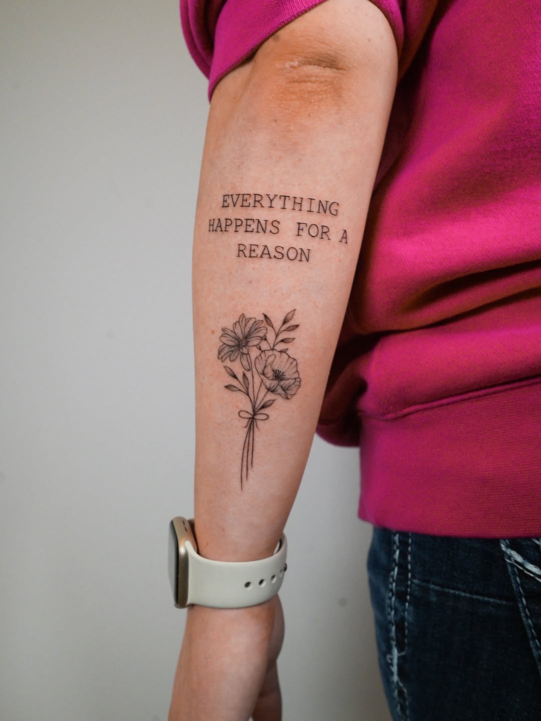 Tattoo by @michelly.ink — fine_line, lettering_script