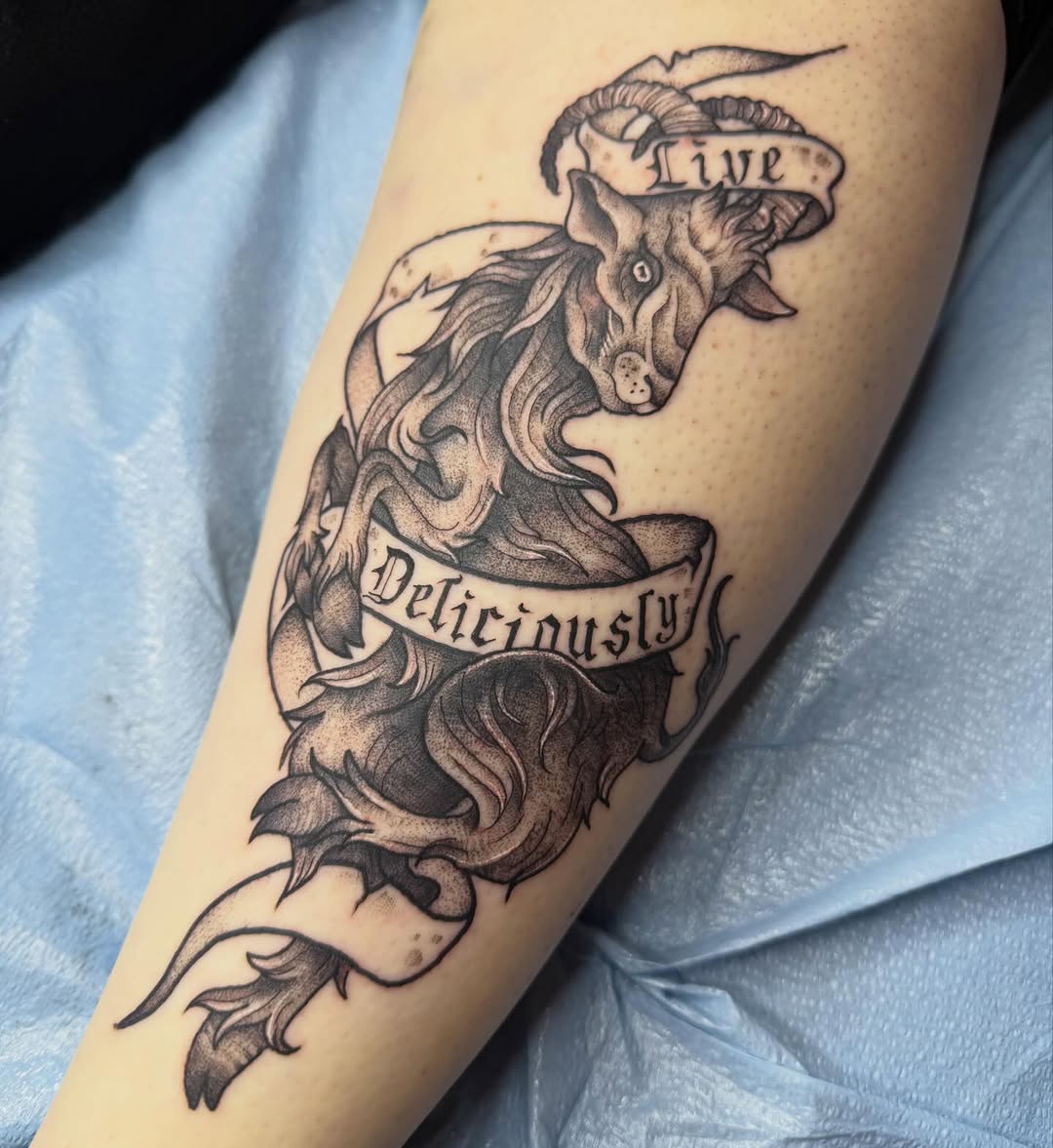 Tattoo by @tattoos.by.olivia β black_and_grey, lettering_script