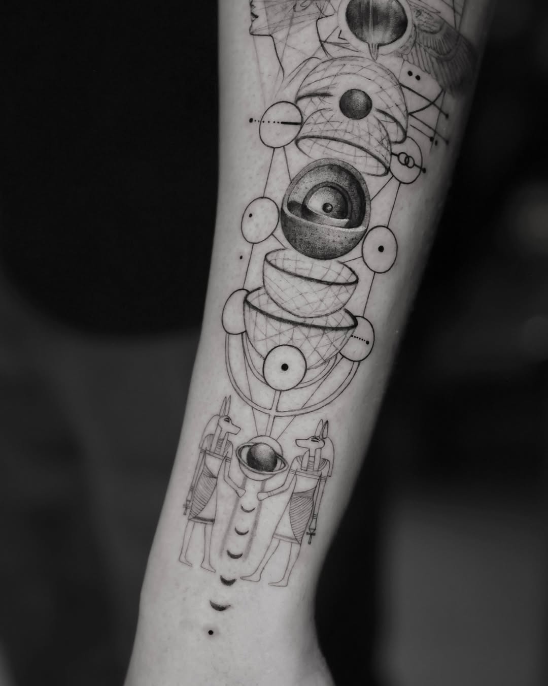 Tattoo by @gayitattoo — geometric, black_and_grey