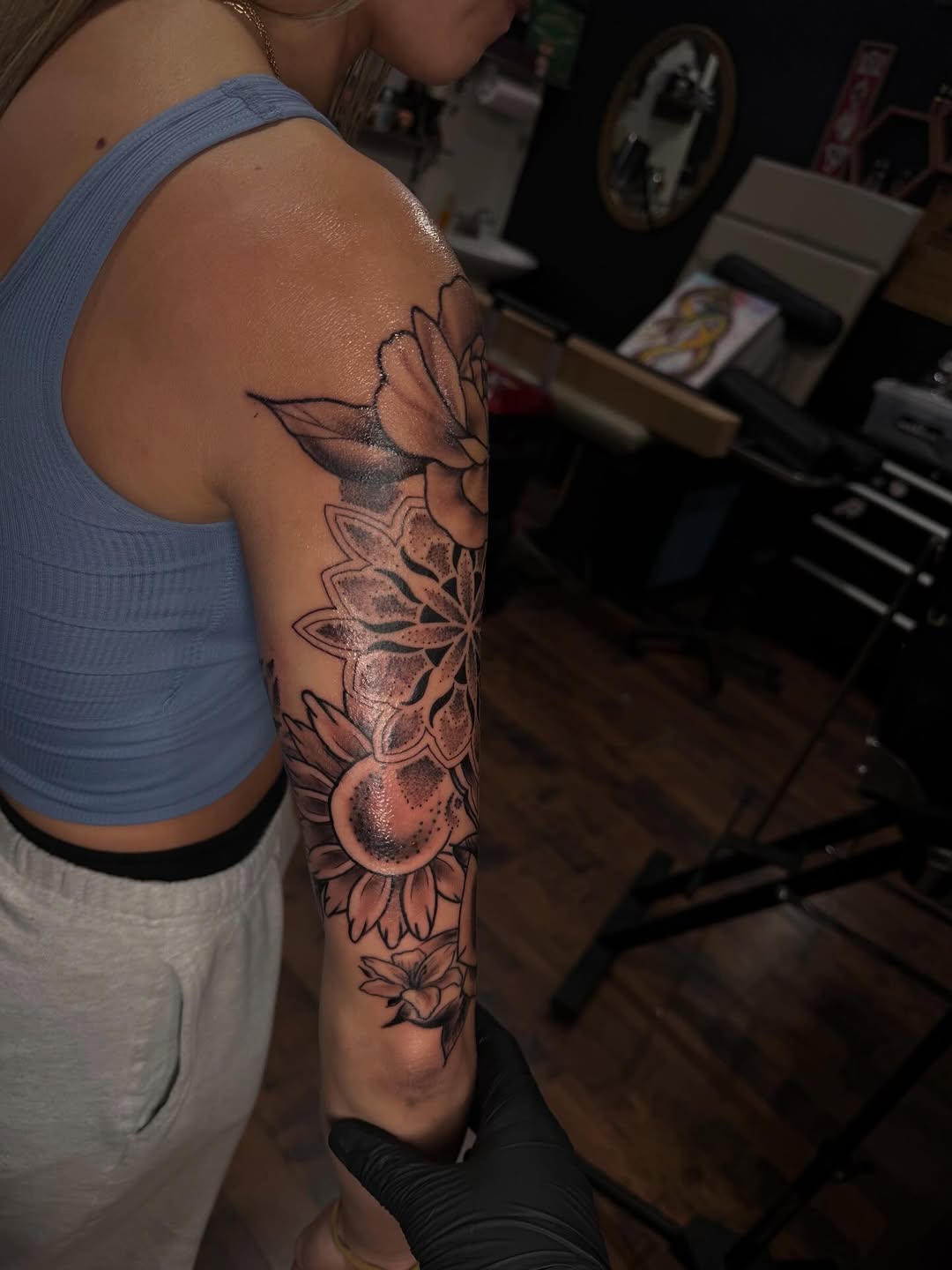 Tattoo by @tattoosbyrobbier โ illustrative, black_and_grey