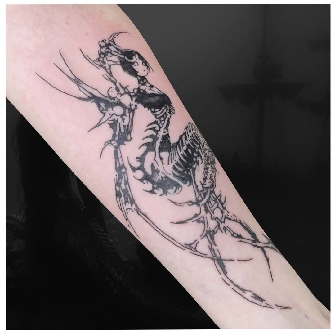 Tattoo by @cxt.ink — blackwork, illustrative