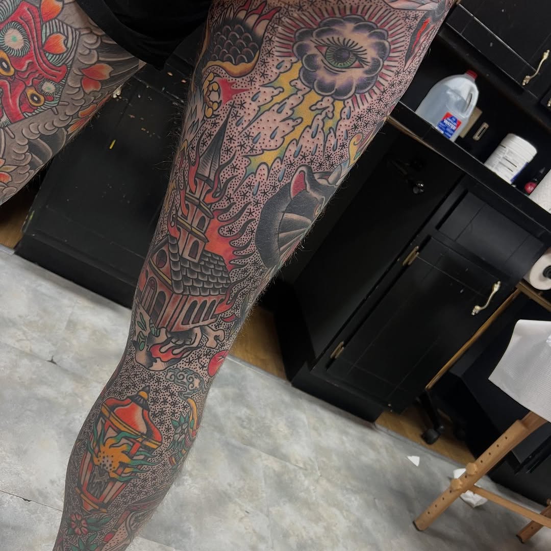 Tattoo by @robbdoodle — american_traditional, illustrative