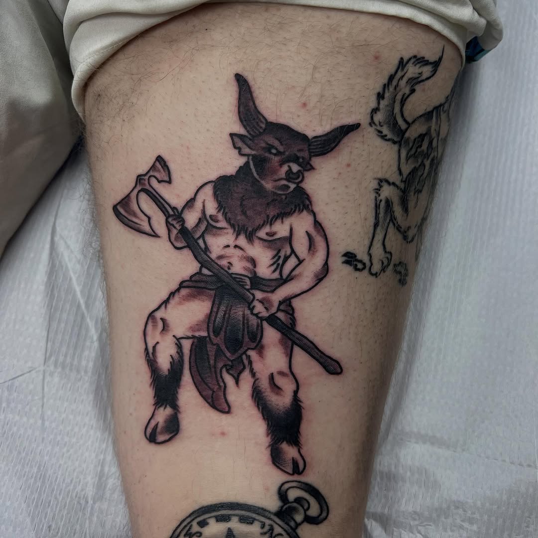 Tattoo by @robbdoodle — american_traditional, illustrative