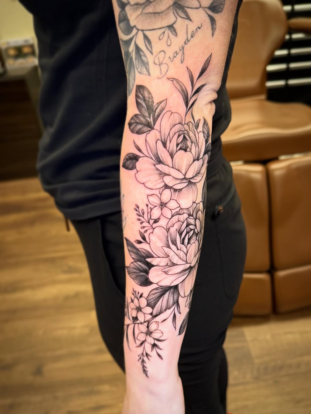 Tattoo by @sterling_tattoos β fine_line, black_and_grey