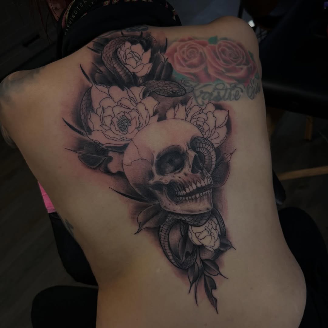 Tattoo by @_keags_the_meags_tattoos_ — realism, black_and_grey