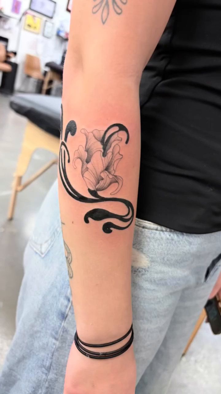 Tattoo by @lovealways_kenzie — illustrative, black_and_grey
