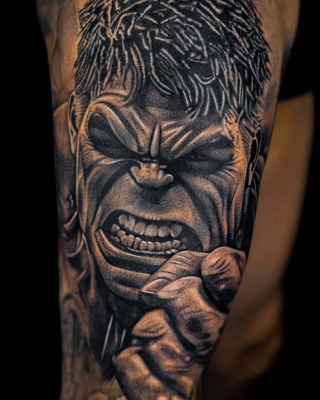 Tattoo by @vegas_tattoo_maksbrand โ realism, black_and_grey