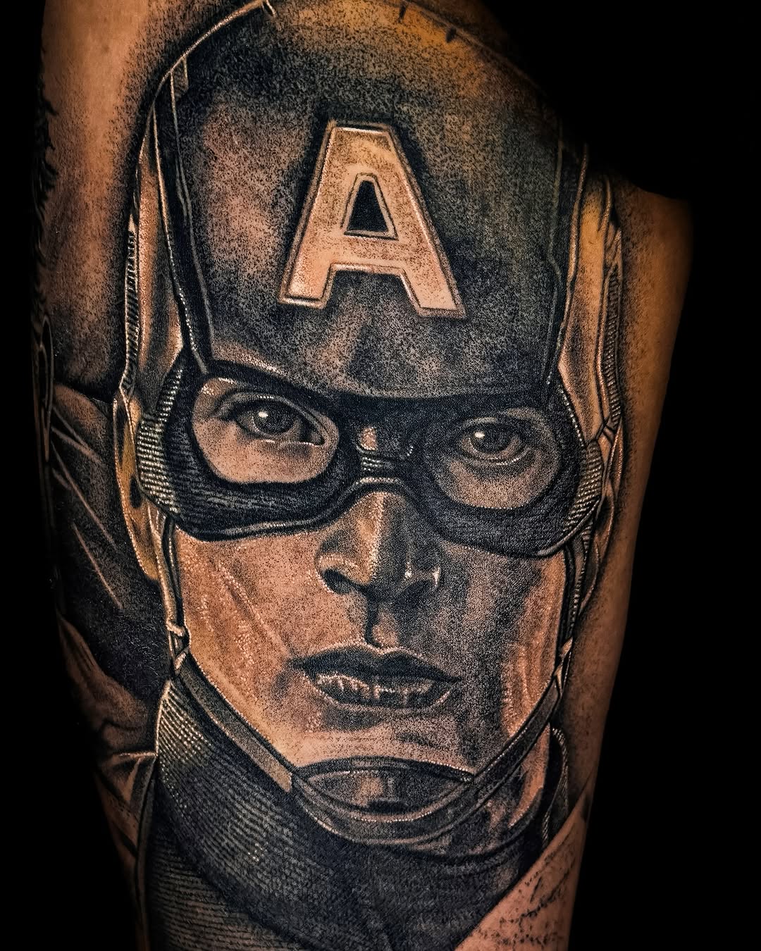 Tattoo by @vegas_tattoo_maksbrand โ realism, black_and_grey