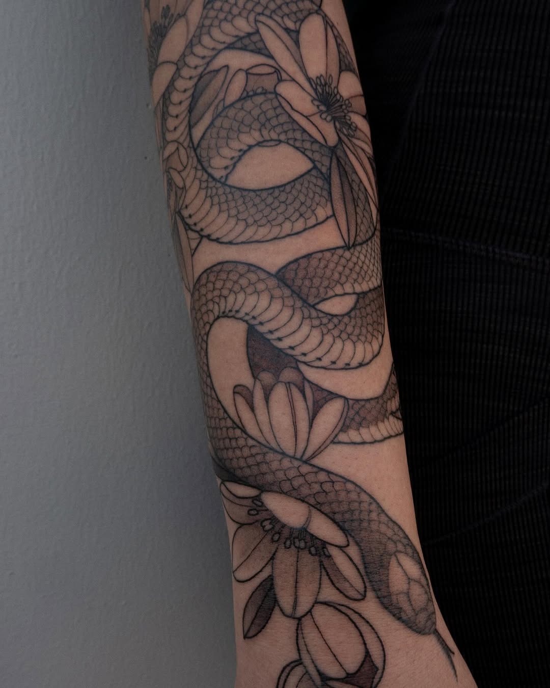 Tattoo by @brklyn.w — japanese_irezumi, black_and_grey