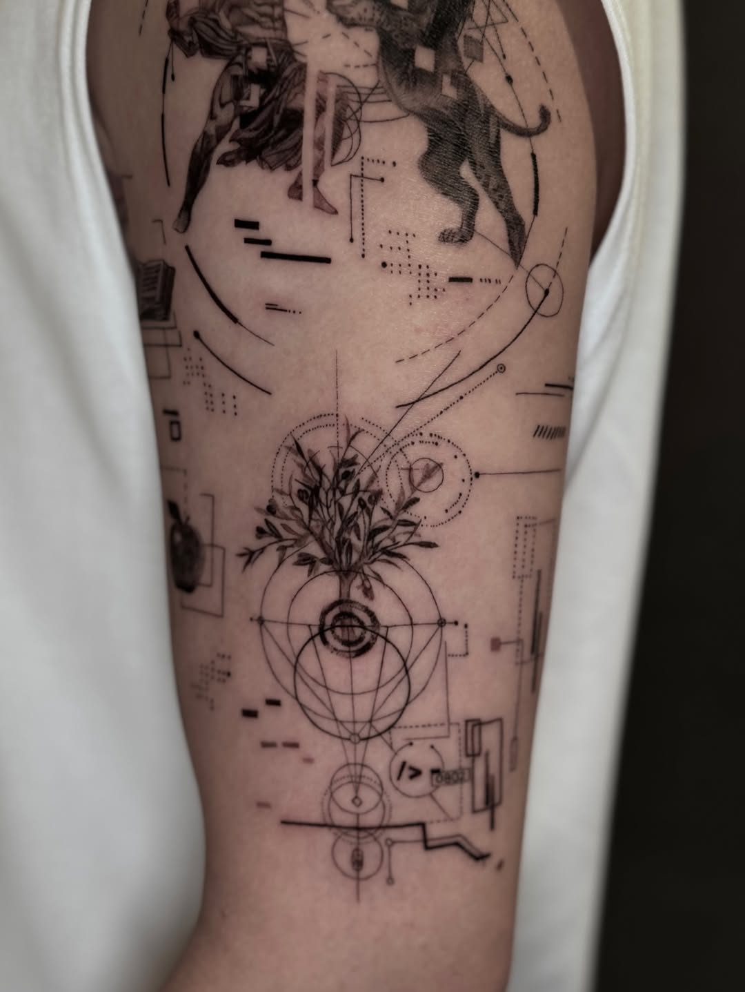 Tattoo by @tapz.zzz — geometric, black_and_grey