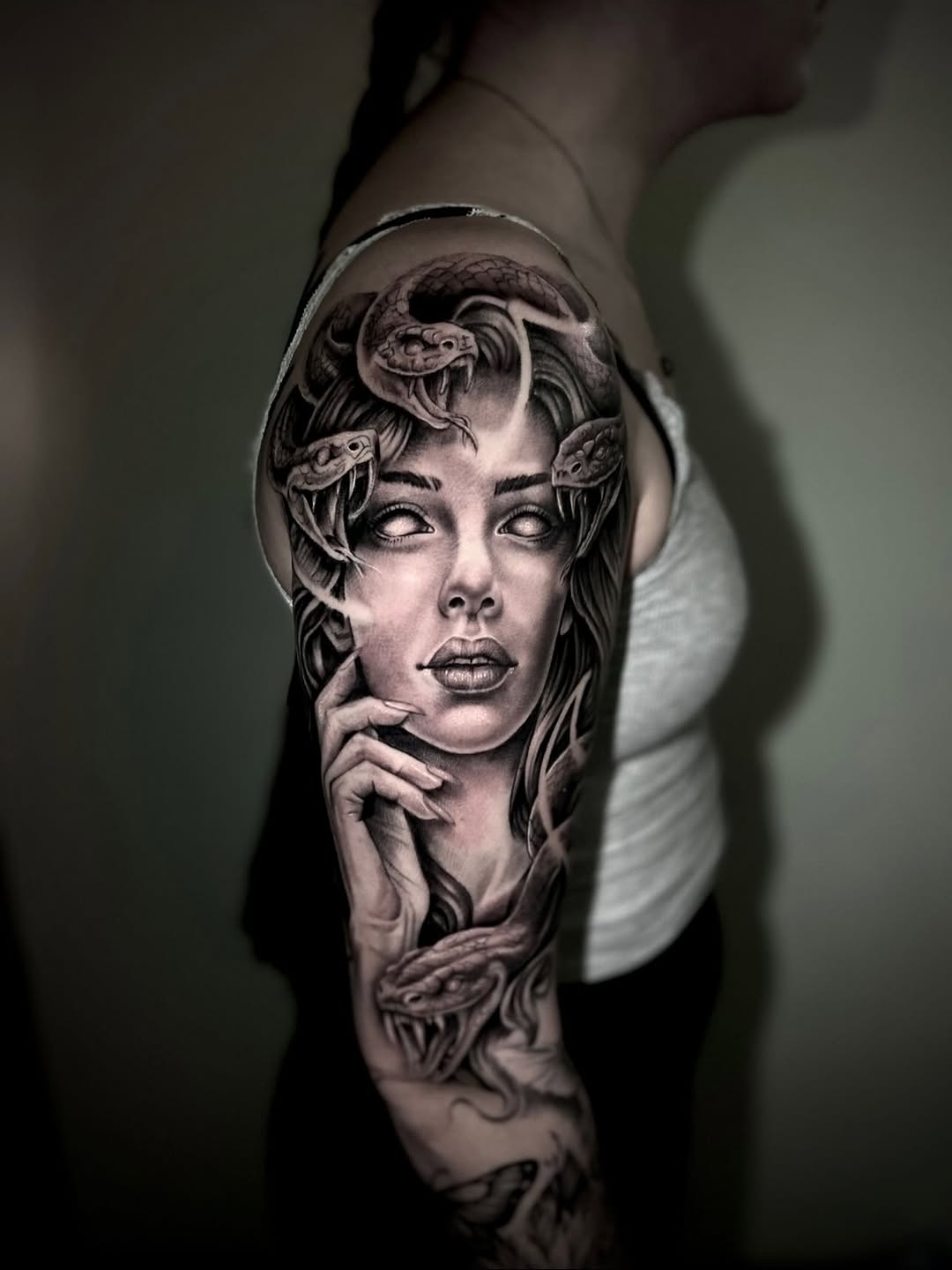 Tattoo by @dylanstevenstattoo — realism, dark_realism