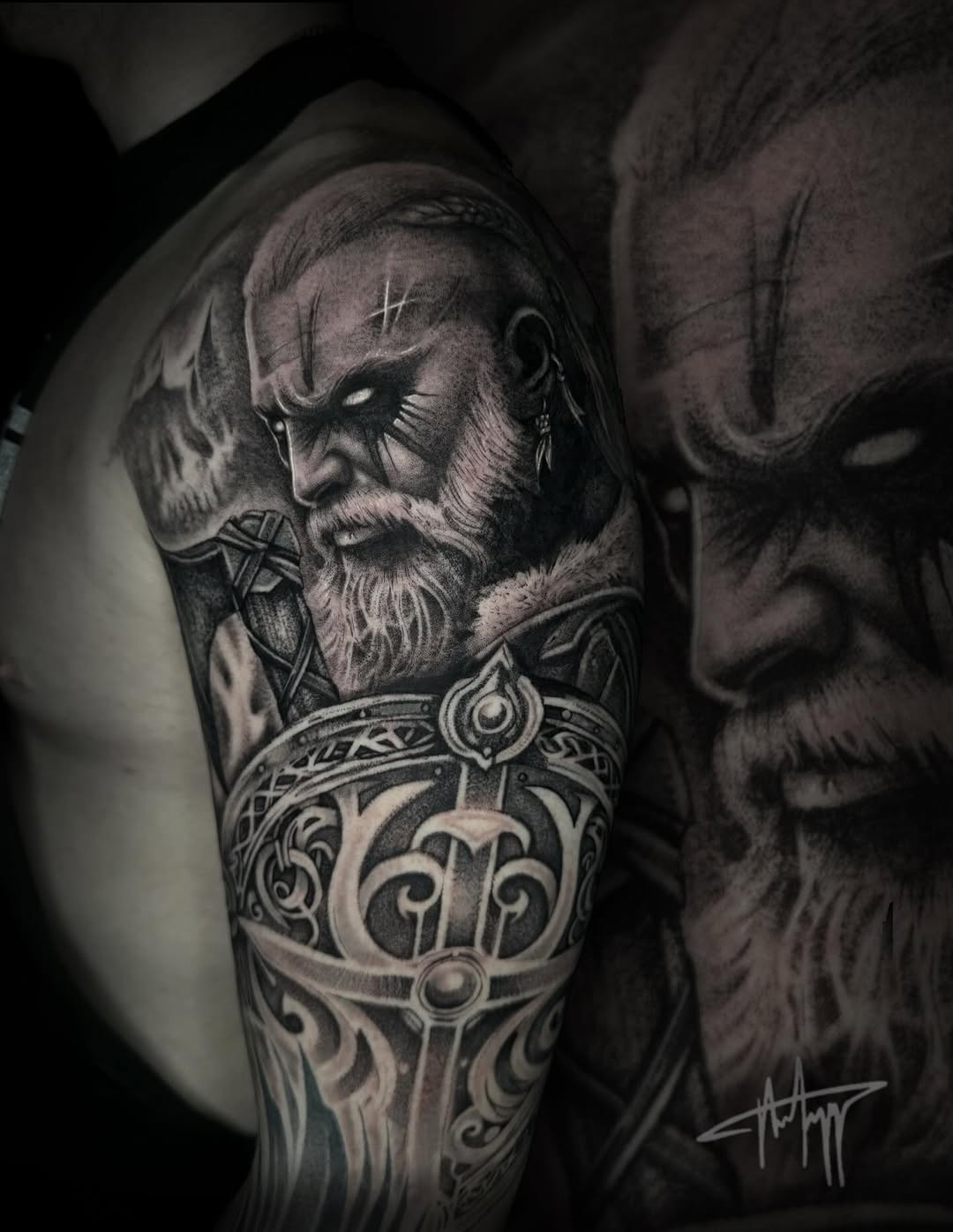 Tattoo by @the_alkomist — realism, black_and_grey