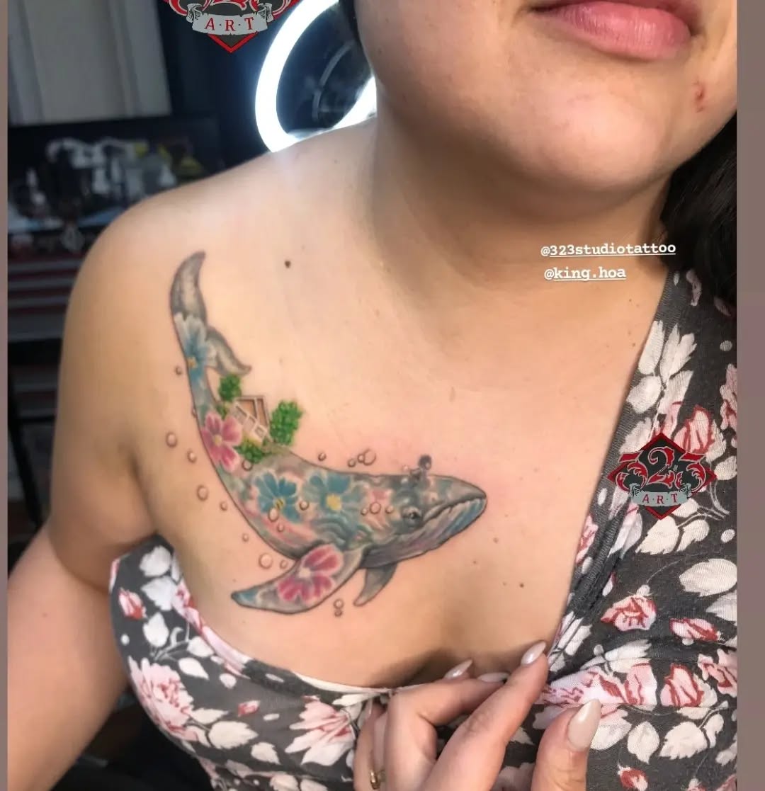 Tattoo by @323studiotattoo — watercolor