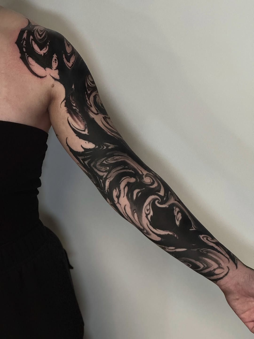 Tattoo by @abraxastattoo — blackwork, ornamental