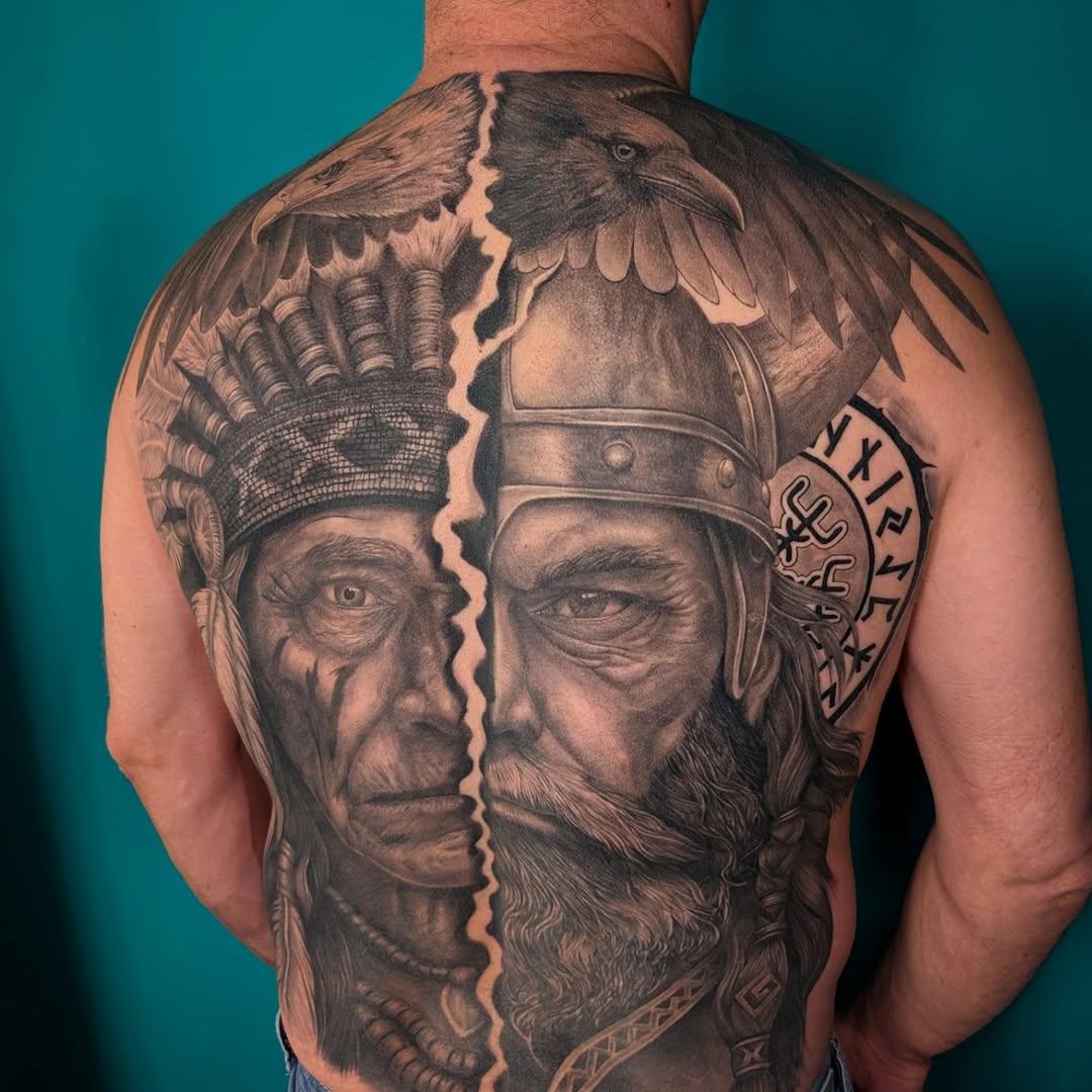 Tattoo by @arik.tattoo โ realism, black_and_grey