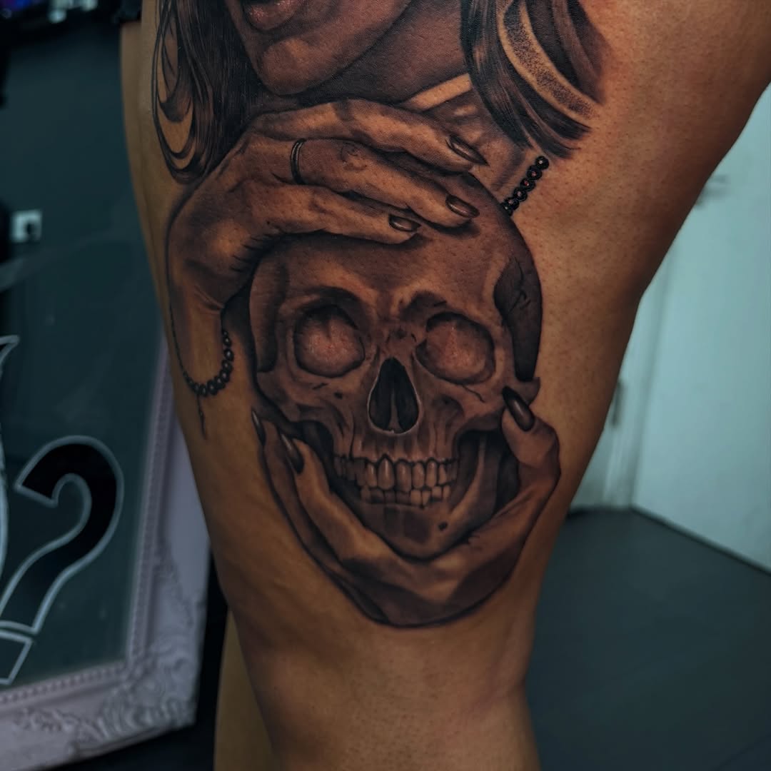 Tattoo by @22.co.uk — realism, black_and_grey