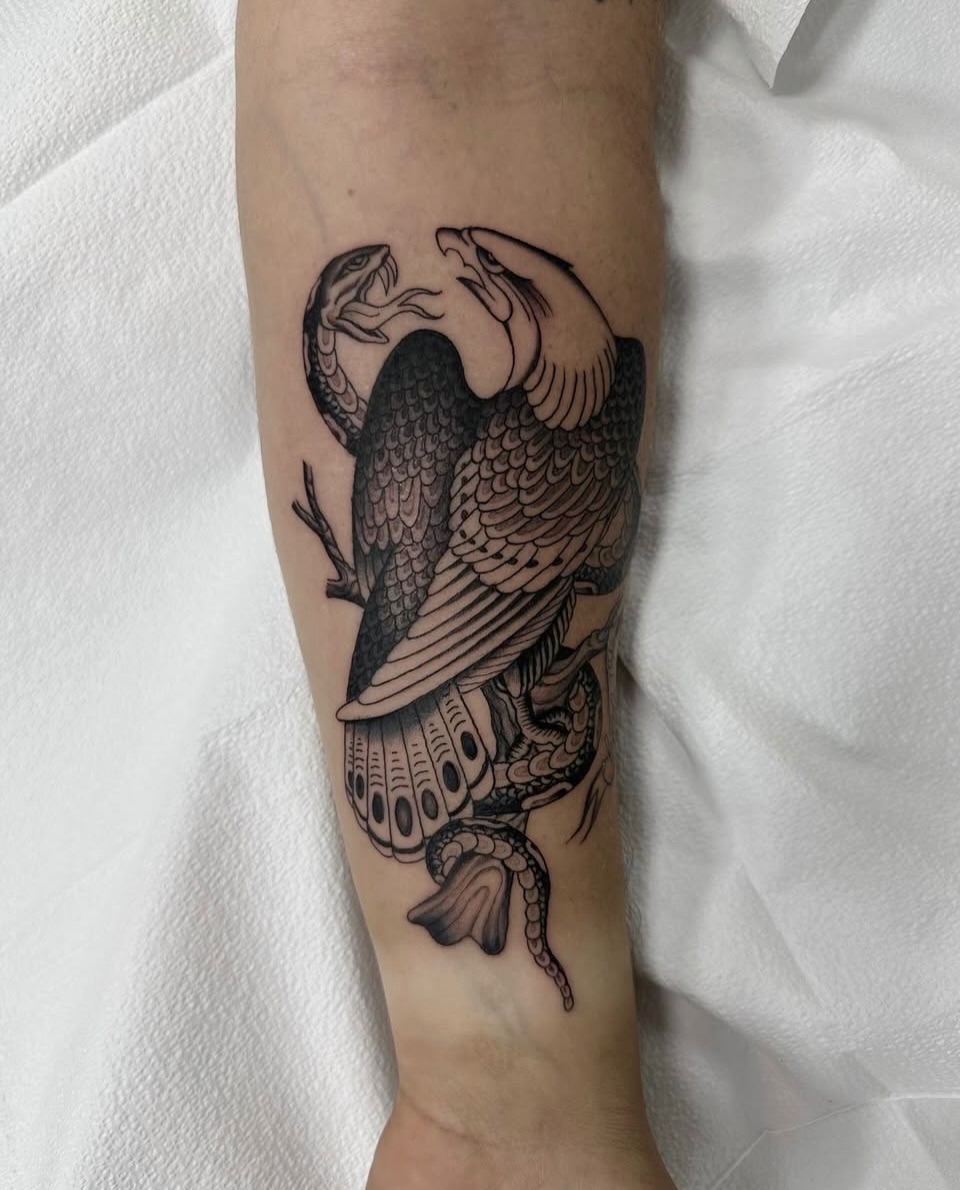 Tattoo by @nicholasleetattoo — black_and_grey