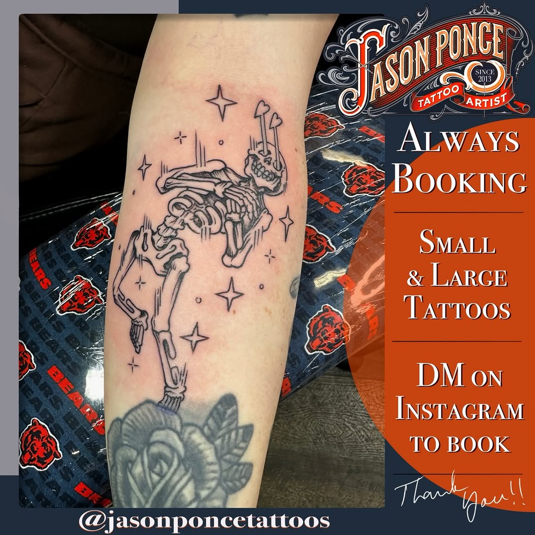 Tattoo by @jasonponcetattoos — illustrative, black_and_grey